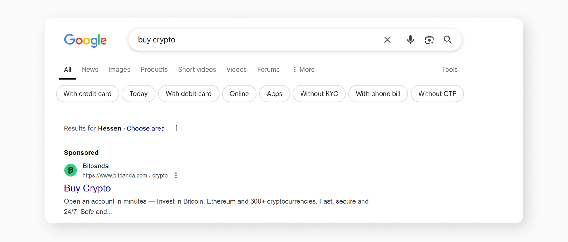 Google Search ad