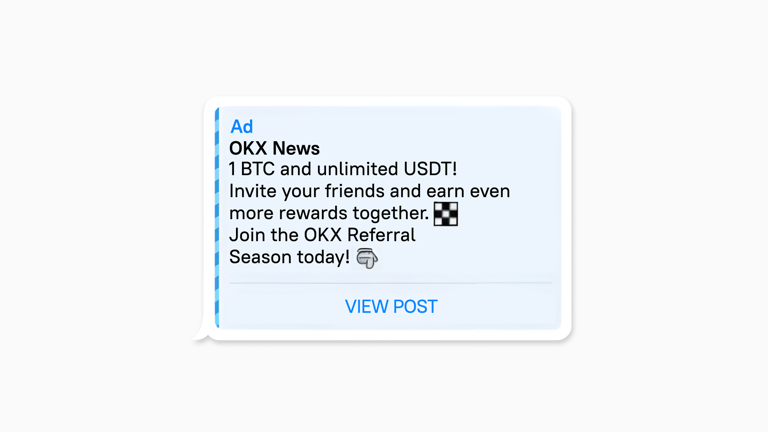 OKX News Telegram Ads Creative