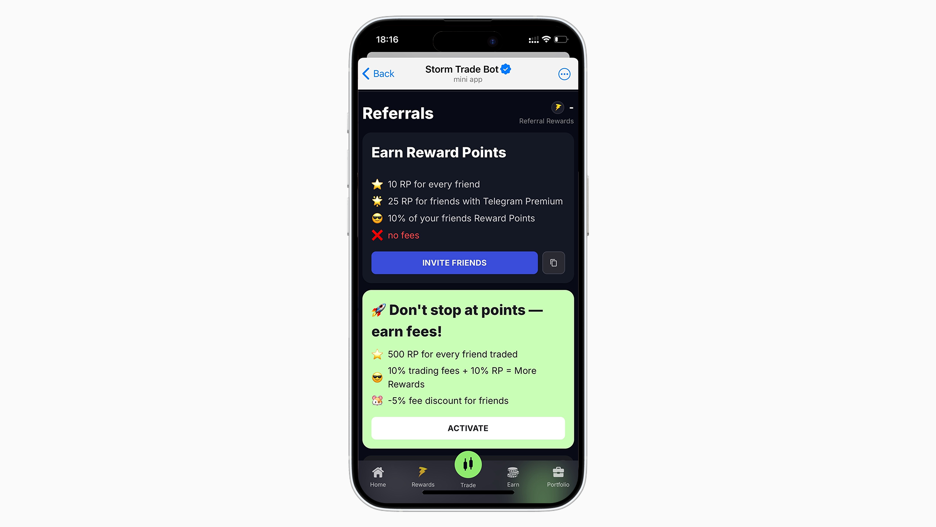 Storm Trade referral program