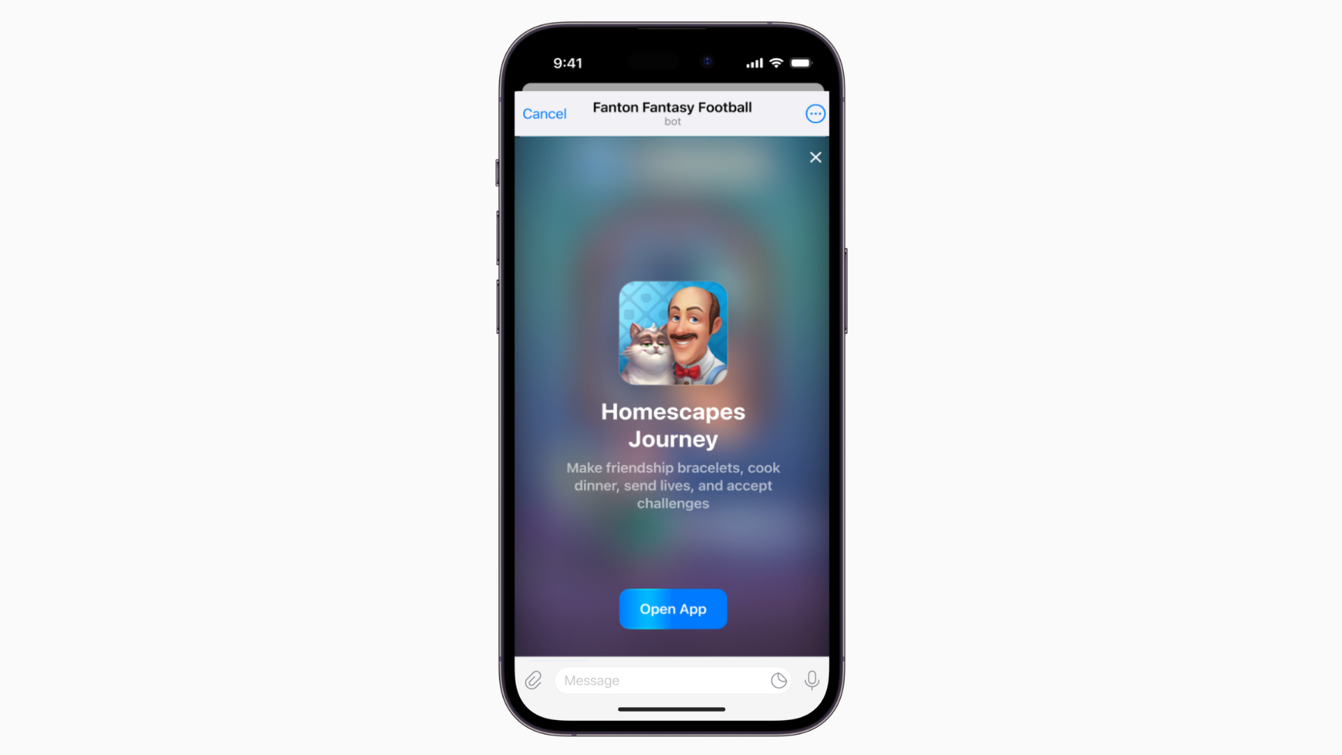 Telegram Mini App ad