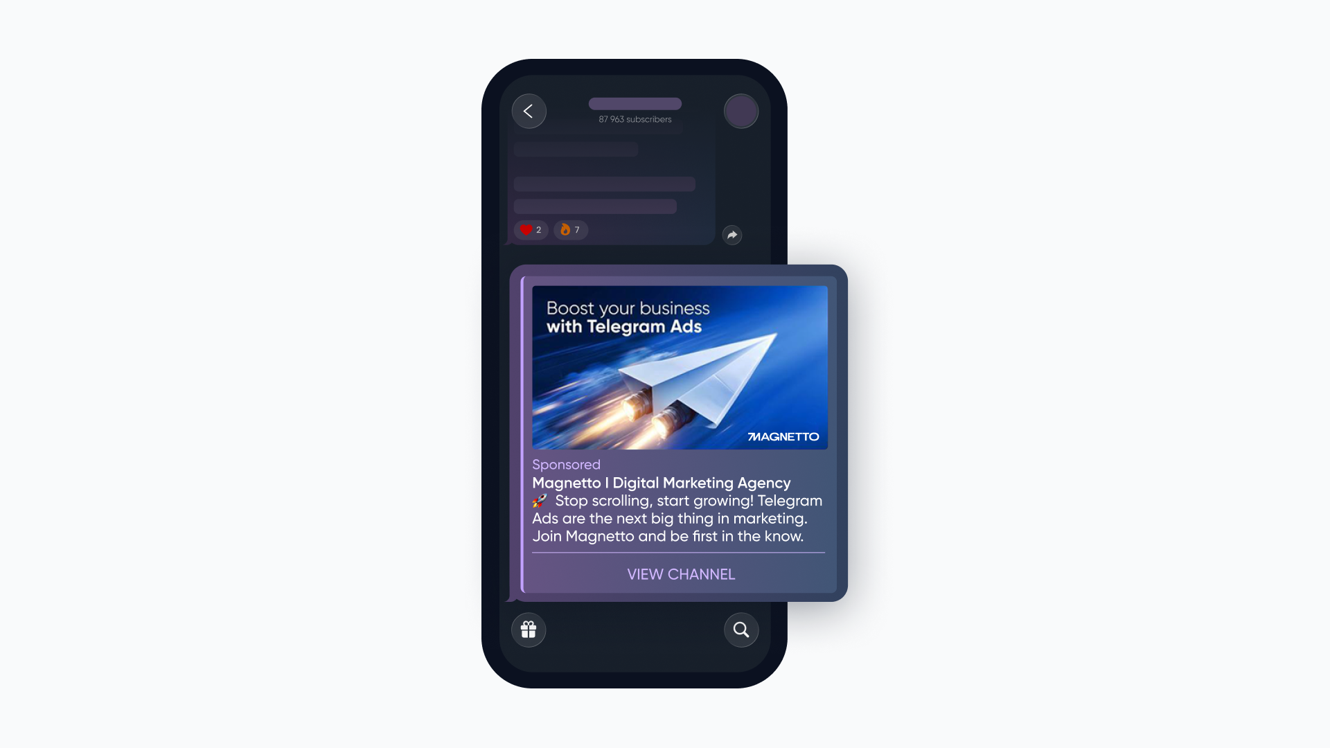 Telegram media Ads
