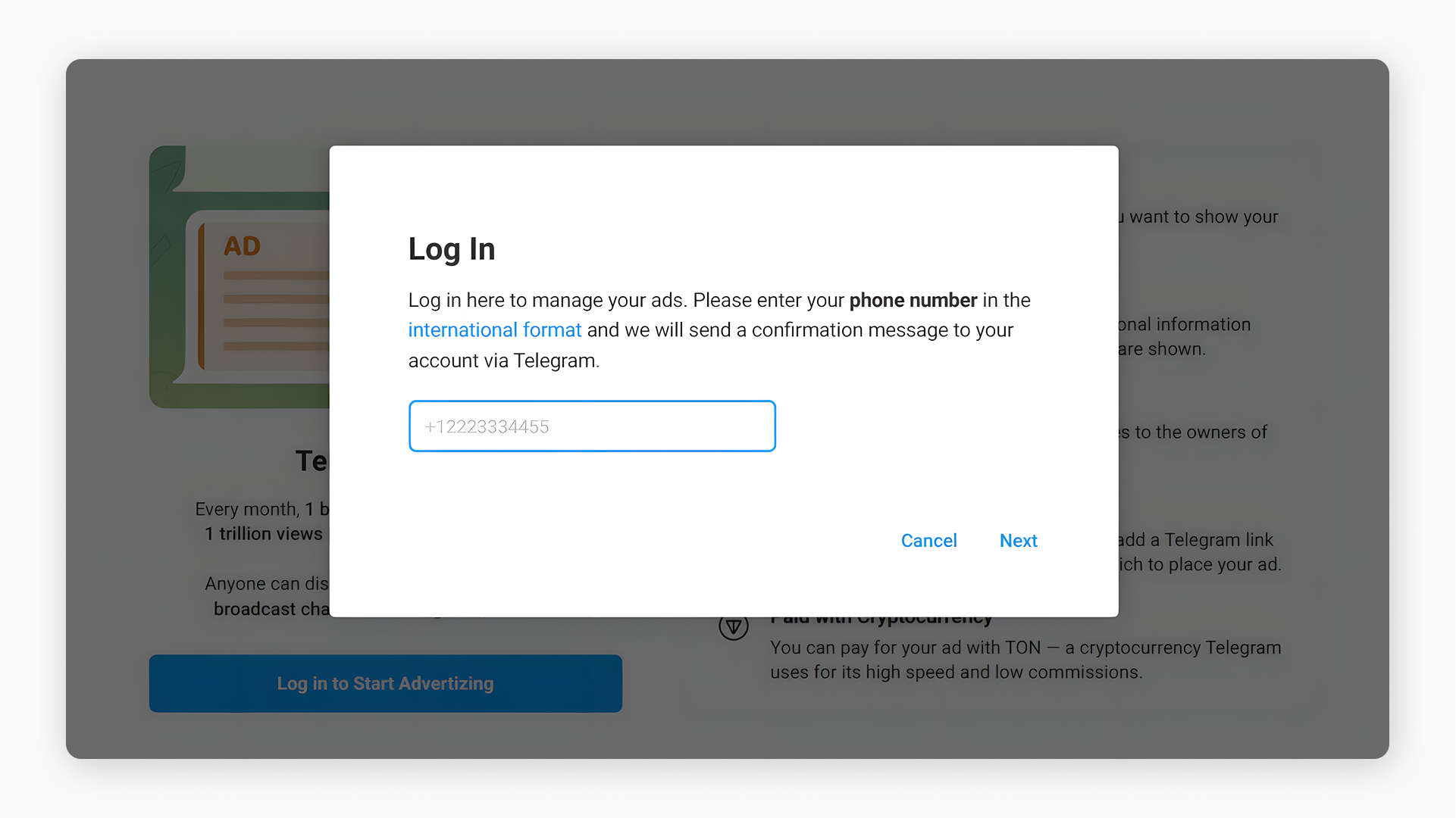 Telegram’s ad platform