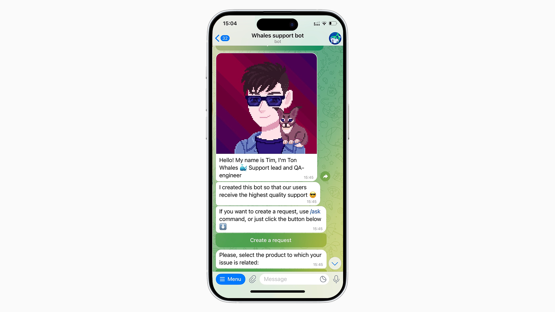 Whales support bot