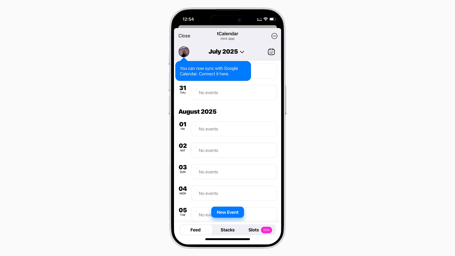tCalendar | Telegram Mini App