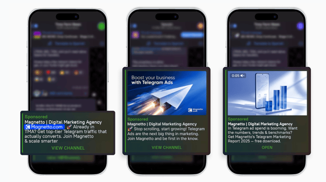 Telegram ads example