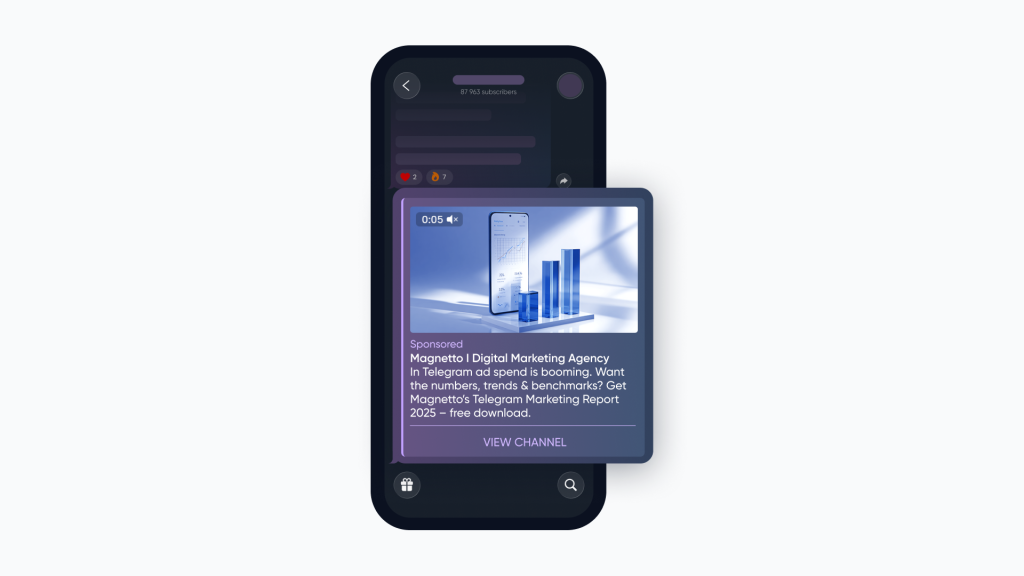 Telegram video ads