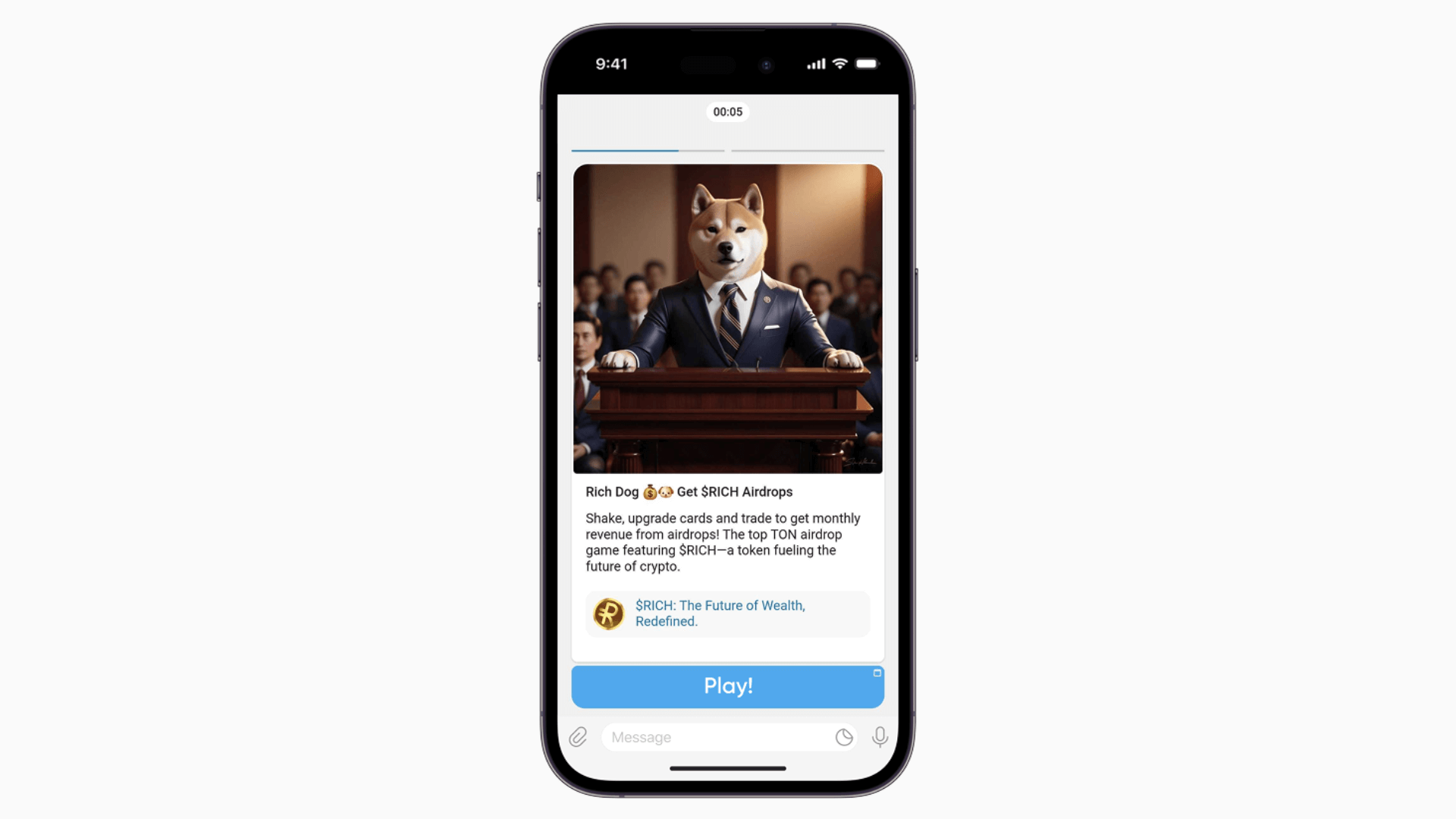 Ad in a mini app (example)
