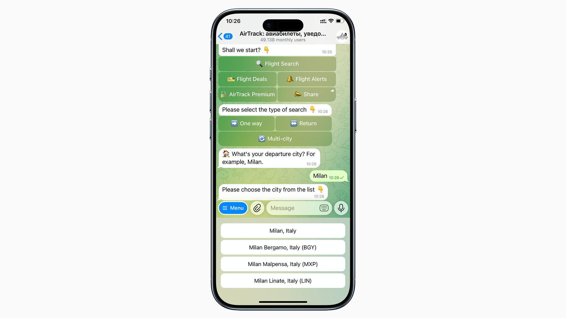 Airtrack bot